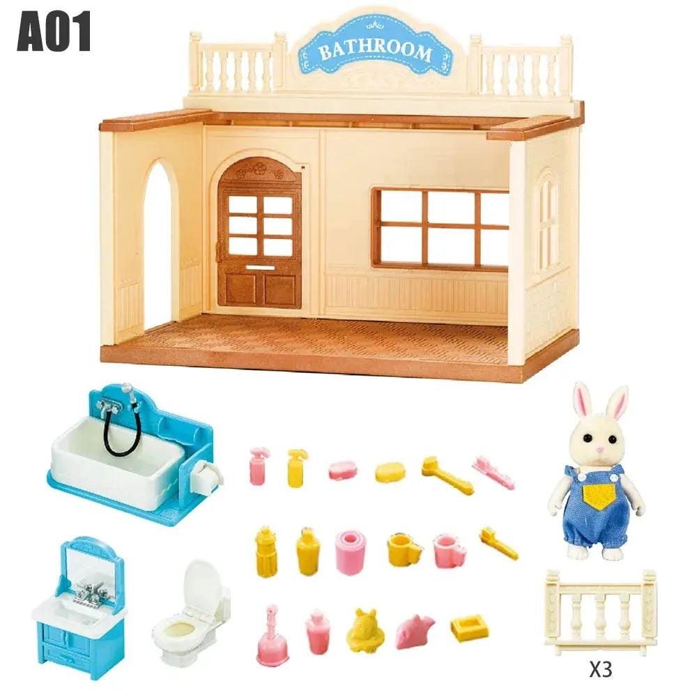  1:12 Dollhouse Furniture Set Forest Rabbit Mansion Premium -  ToylandEU™