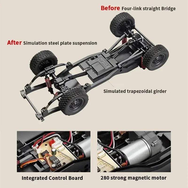 1/12 Scale RC Car 4WD Off Road Pickup Truck Climbing - ToylandEU