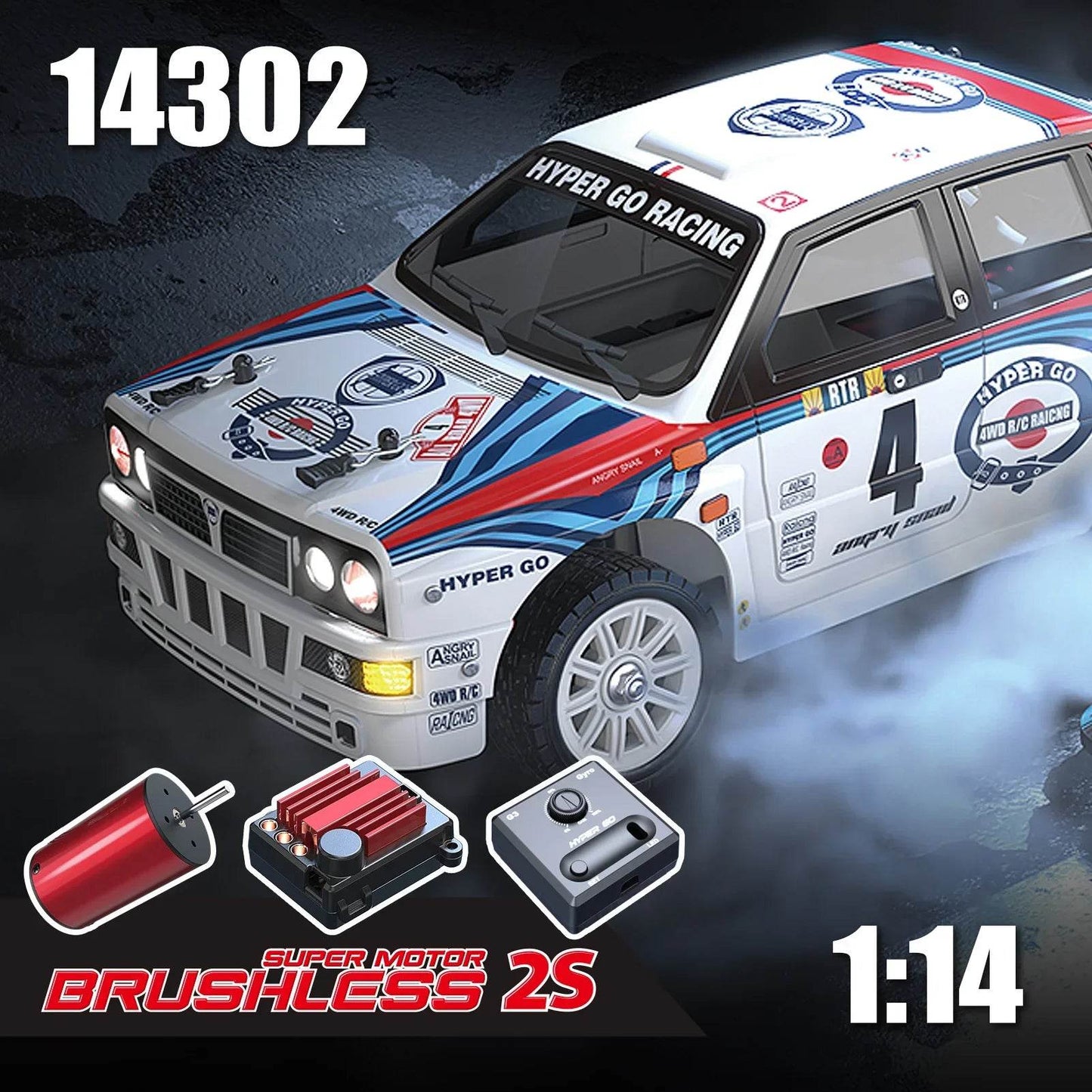 1/14 MJX 14302 New V2.0 Rc Car Brushless Motor Hyper Go 4wd Off-Road Racing 55km Drift Toy Kid - ToylandEU