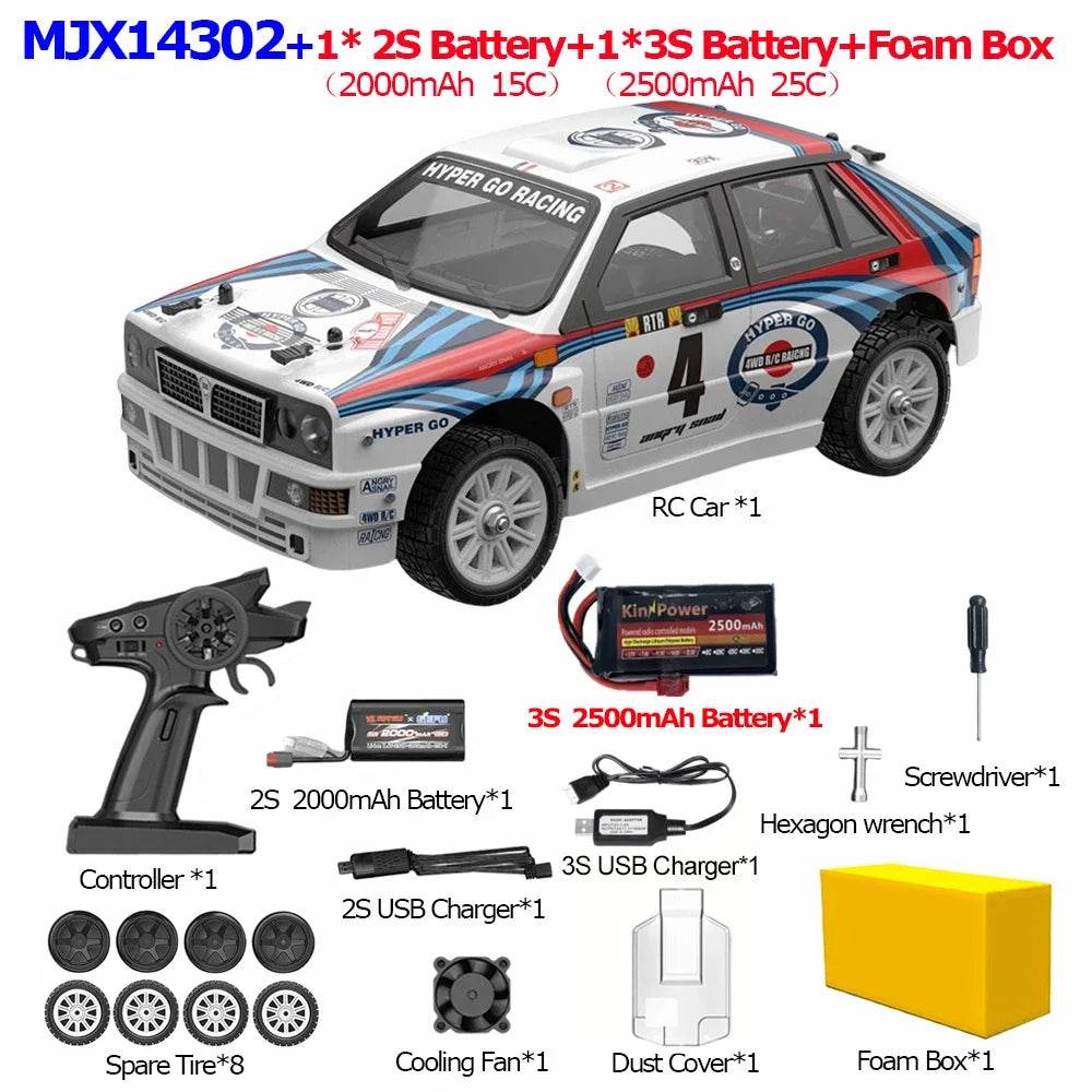 1/14 MJX 14302 New V2.0 Rc Car Brushless Motor Hyper Go 4wd Off-Road Racing 55km Drift Toy Kid - ToylandEU