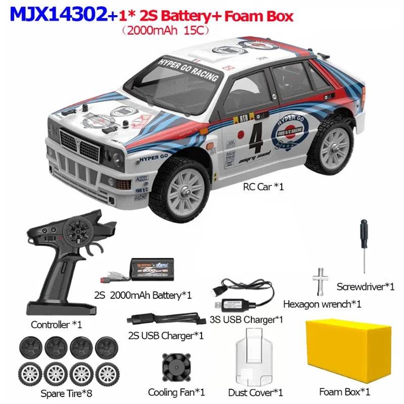 1/14 MJX 14302 New V2.0 Rc Car Brushless Motor Hyper Go 4wd Off-Road Racing 55km Drift Toy Kid - ToylandEU