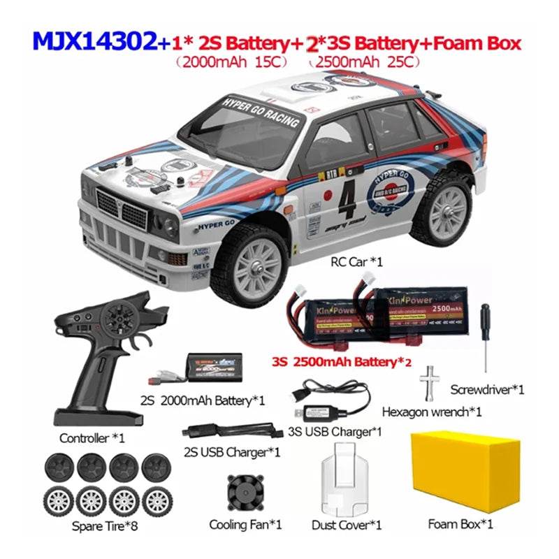 1/14 MJX 14302 New V2.0 Rc Car Brushless Motor Hyper Go 4wd Off-Road Racing 55km Drift Toy Kid - ToylandEU