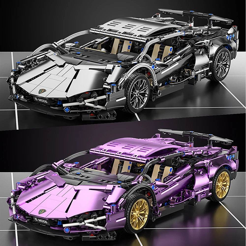 1:14 Technical Racing Sport Car Model Building Blocks Bricks MOC City Vehicle Supercar 905PCS Gift For Boys And Children - ToylandEU