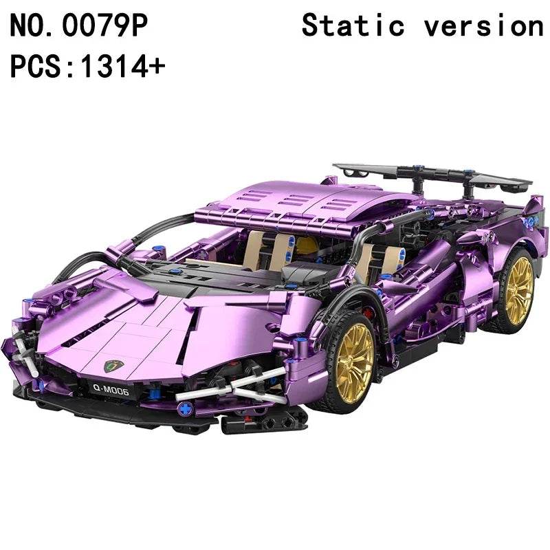 1:14 Technical Racing Sport Car Model Building Blocks Bricks MOC City Vehicle Supercar 905PCS Gift For Boys And Children - ToylandEU