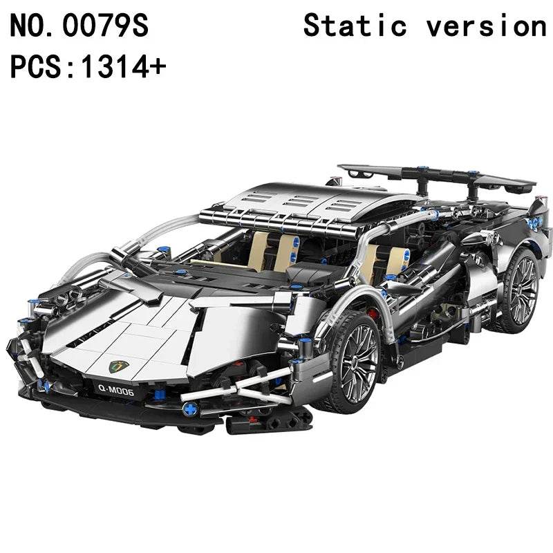 1:14 Technical Racing Sport Car Model Building Blocks Bricks MOC City Vehicle Supercar 905PCS Gift For Boys And Children - ToylandEU