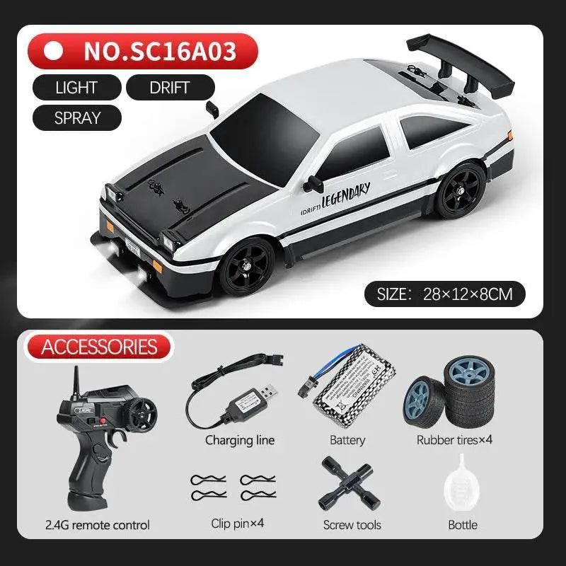  1:16 Drift RC Cars 4WD Remote Control GTR AE86 Toy -  ToylandEU™