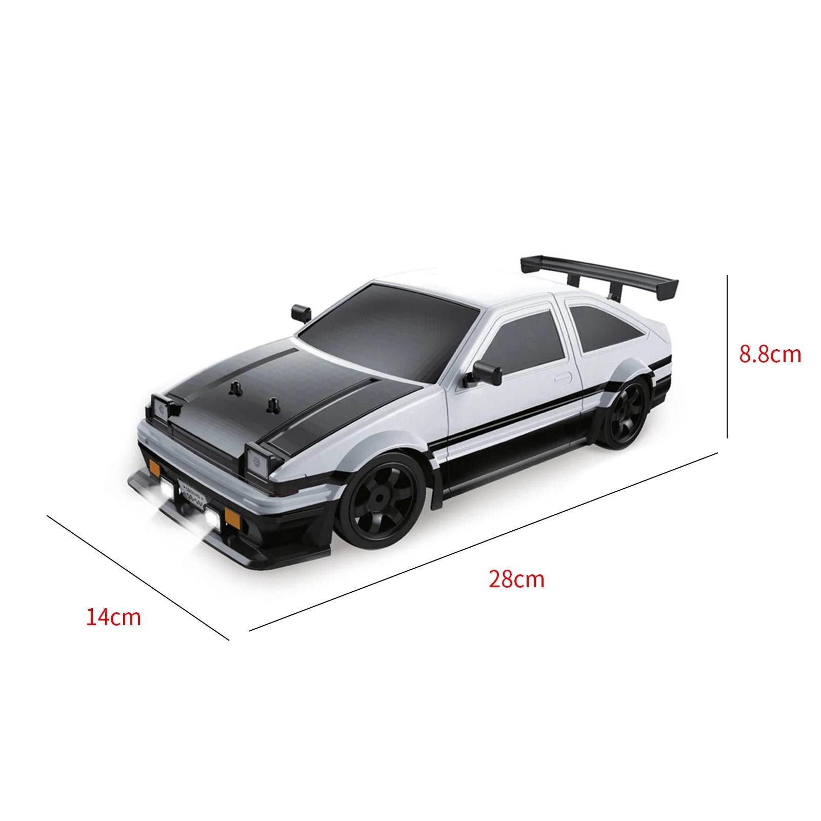 1:16 Scale Kids Remote Control Car High Speed Rechargeable Drift Car 4WD Racing with LED Lights Spray - ToylandEU