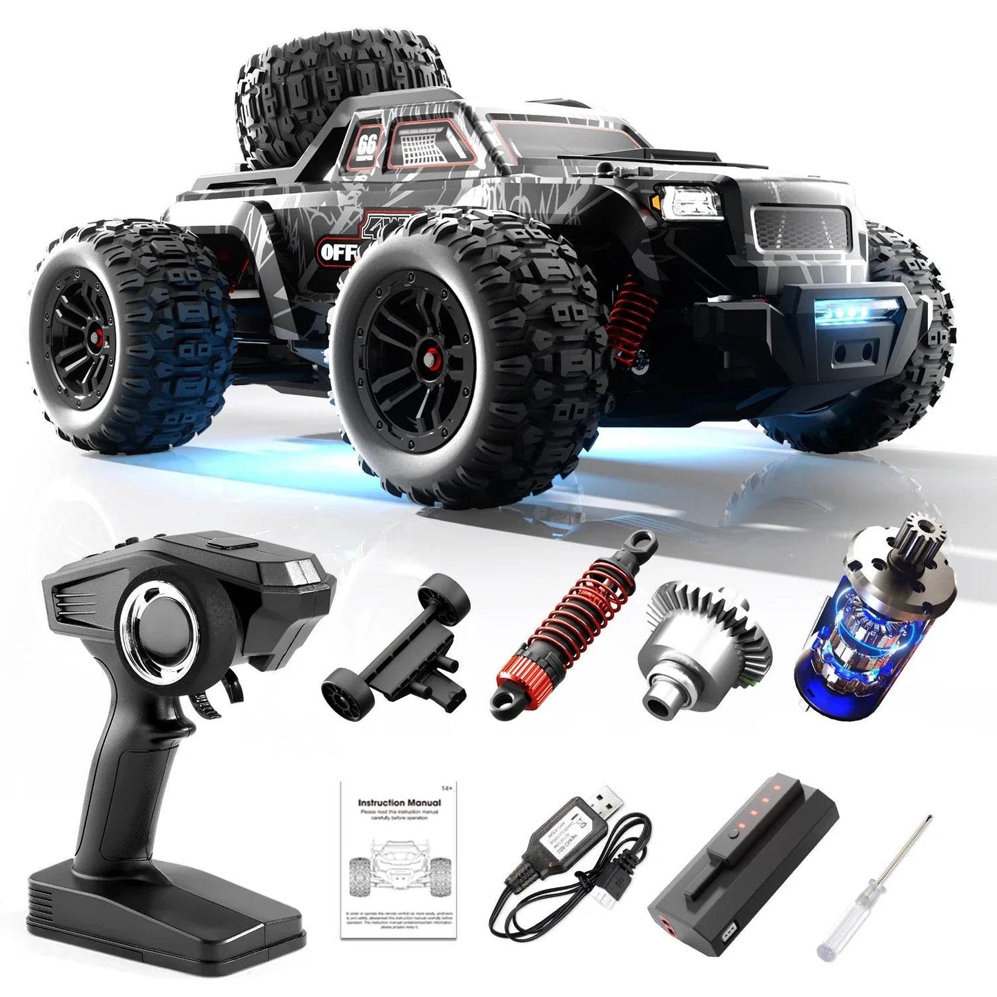 1:16 Scale Large RC Cars 50km/h High Speed Off-Road Truck - ToylandEU