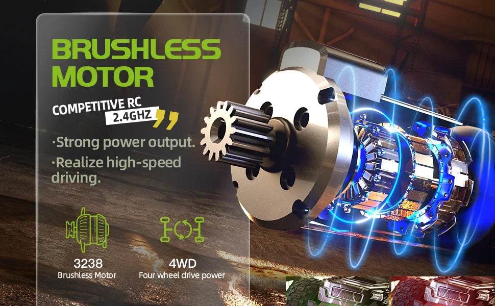 1:16 Scale Large RC Cars 50km/h High Speed Off-Road Truck - ToylandEU