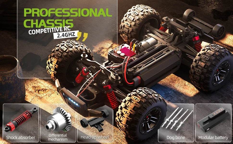 1:16 Scale Large RC Cars 50km/h High Speed Off-Road Truck - ToylandEU