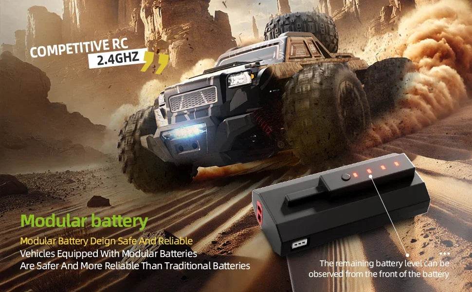 1:16 Scale Large RC Cars 50km/h High Speed Off-Road Truck - ToylandEU