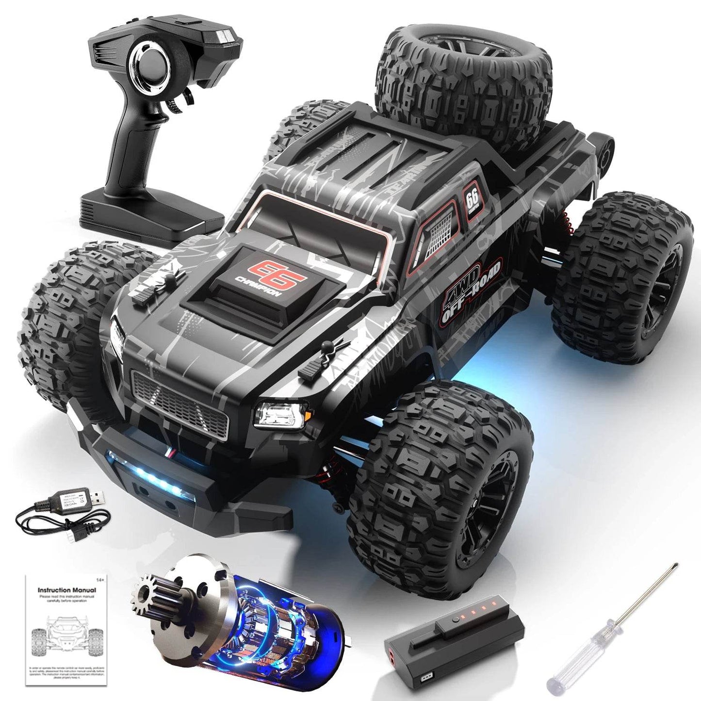 1:16 Scale Large RC Cars 50km/h High Speed Off-Road Truck - ToylandEU