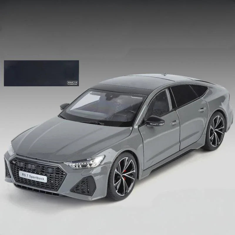 1:18 Audi RS7 Sportback Black Warrior Diecast Alloy RC Car with Sound and Light - ToylandEU