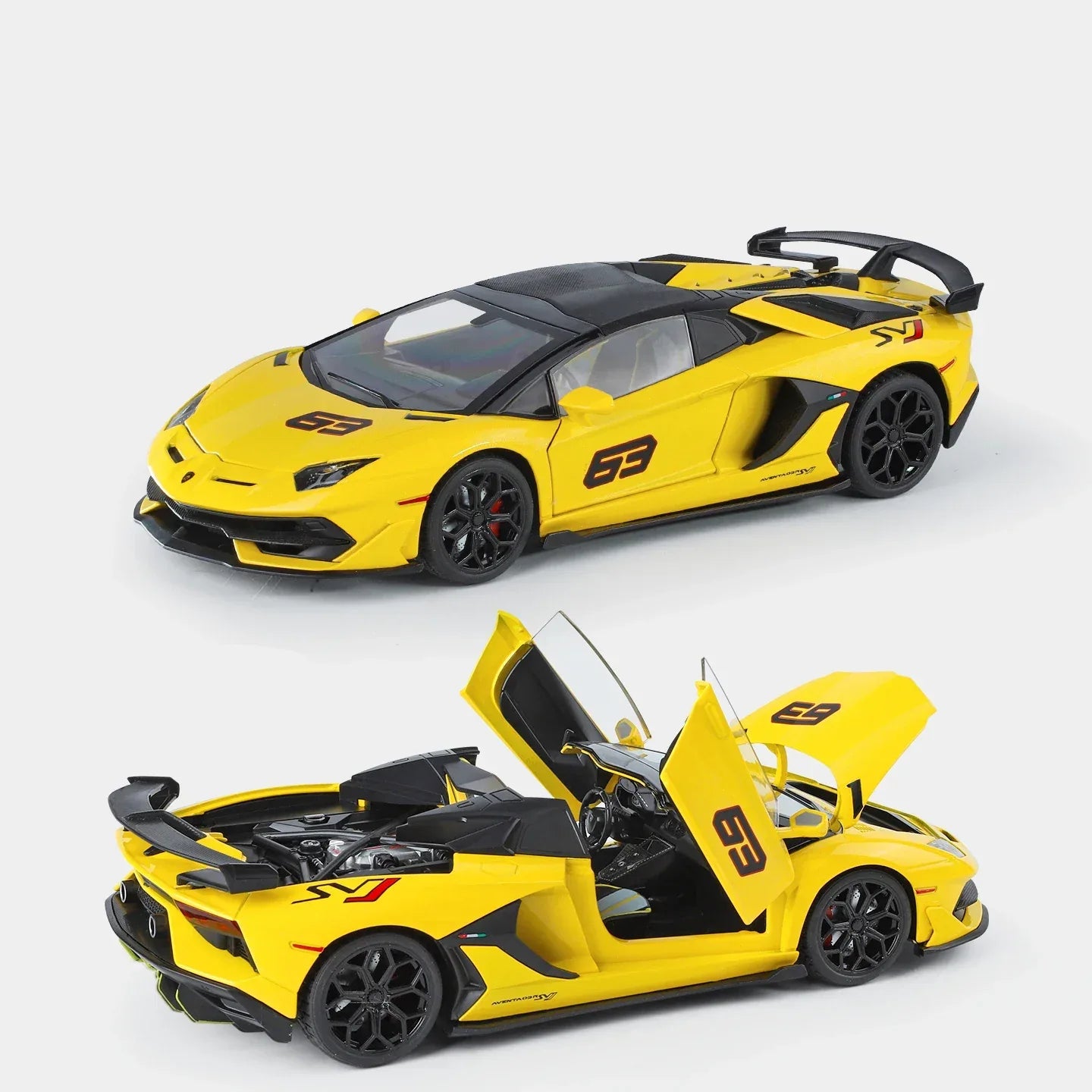 1:18 Aventador SVJ63 Diecast Alloy Model Car With Removable Roof - ToylandEU