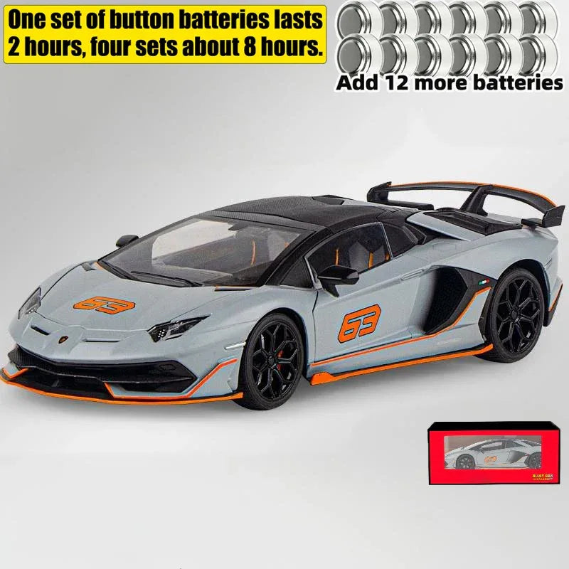 1:18 Aventador SVJ63 Diecast Alloy Model Car With Removable Roof - ToylandEU