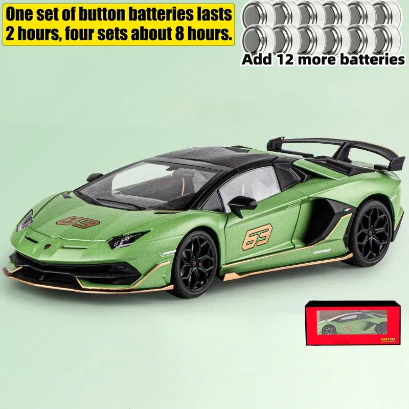 1:18 Aventador SVJ63 Diecast Alloy Model Car With Removable Roof - ToylandEU