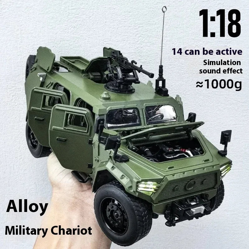 1:18 Diecast Alloy DongFeng Warrior Armored Vehicle With Sound And Lights - ToylandEU