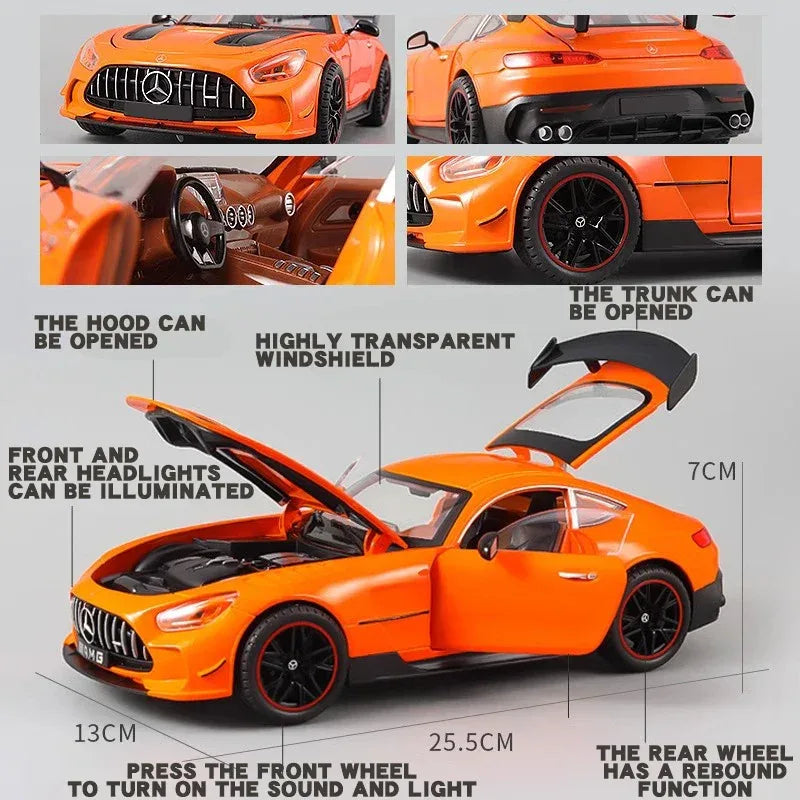 1:18 Diecast Alloy Mercedes Benz GTR With Sound And Light Toy Car - ToylandEU