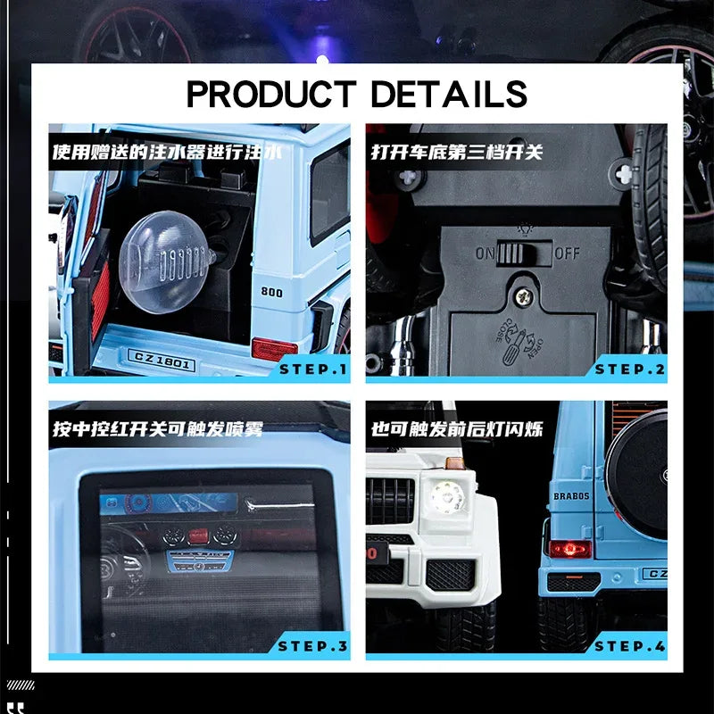 1:18 Diecast Alloy Mercedes G800 Off Road SUV With Sound And Lights - ToylandEU