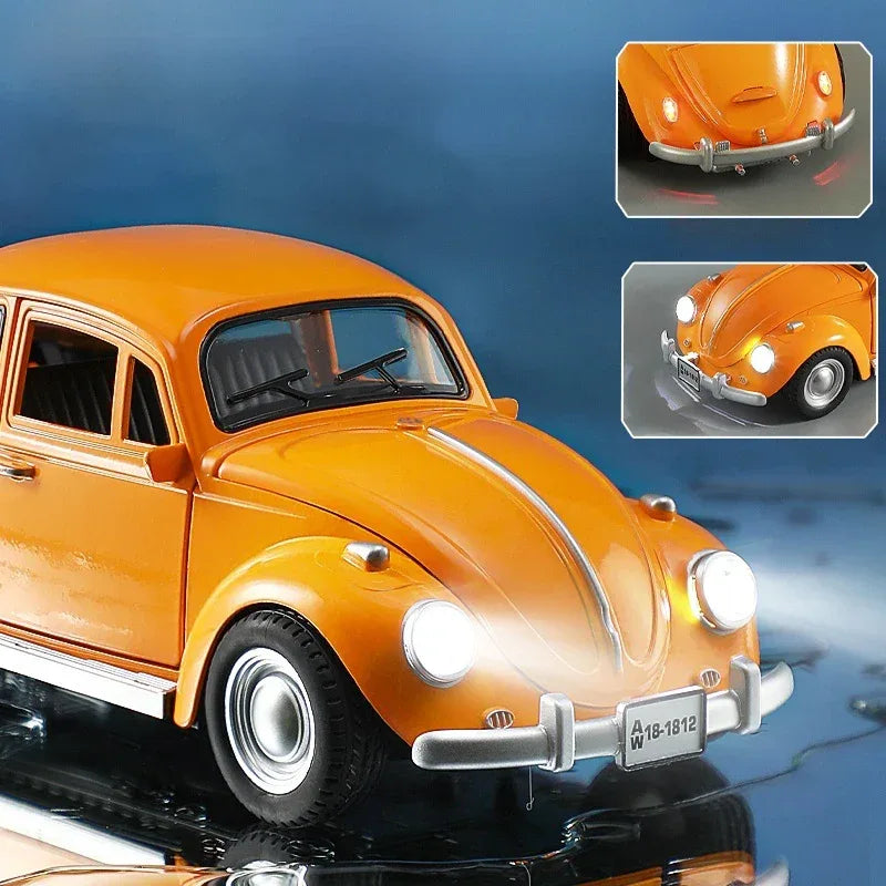 1:18 Diecast Car Volkswagen Beetle 1955 Pull Back With Sound For Kids - ToylandEU