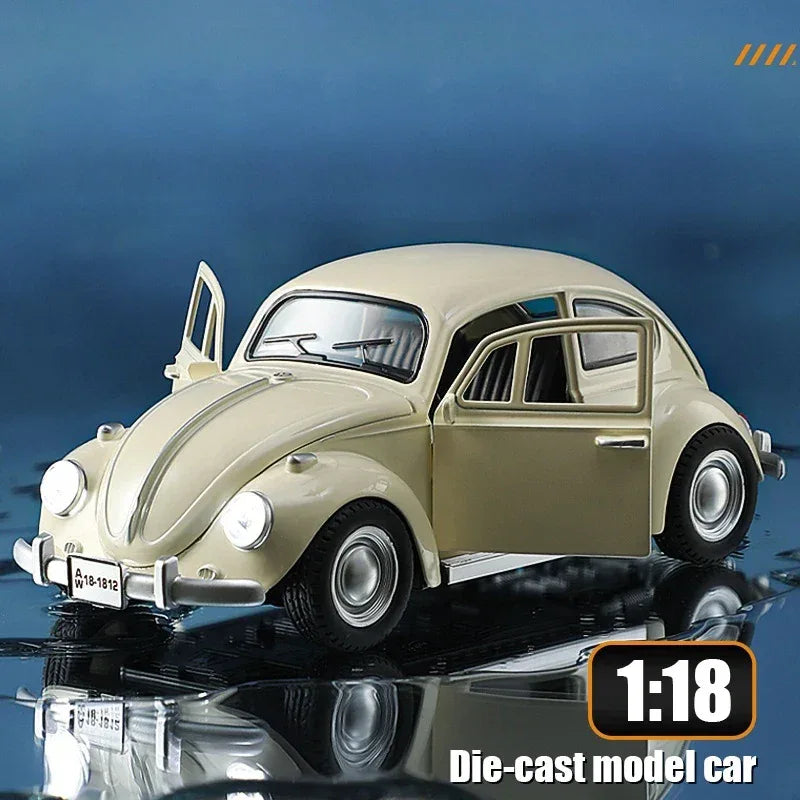 1:18 Diecast Car Volkswagen Beetle 1955 Pull Back With Sound For Kids - ToylandEU
