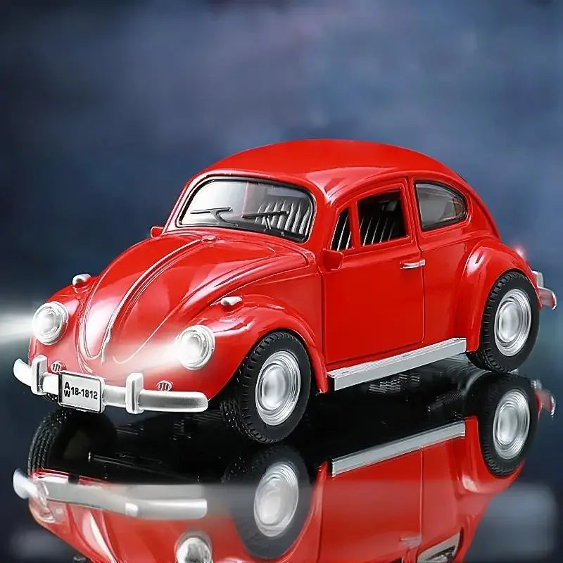 1:18 Diecast Car Volkswagen Beetle 1955 Pull Back With Sound For Kids - ToylandEU