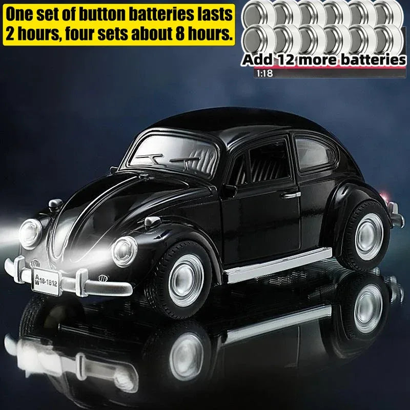 1:18 Diecast Car Volkswagen Beetle 1955 Pull Back With Sound For Kids - ToylandEU