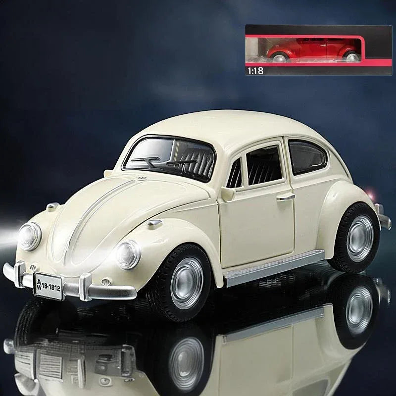 1:18 Diecast Car Volkswagen Beetle 1955 Pull Back With Sound For Kids - ToylandEU