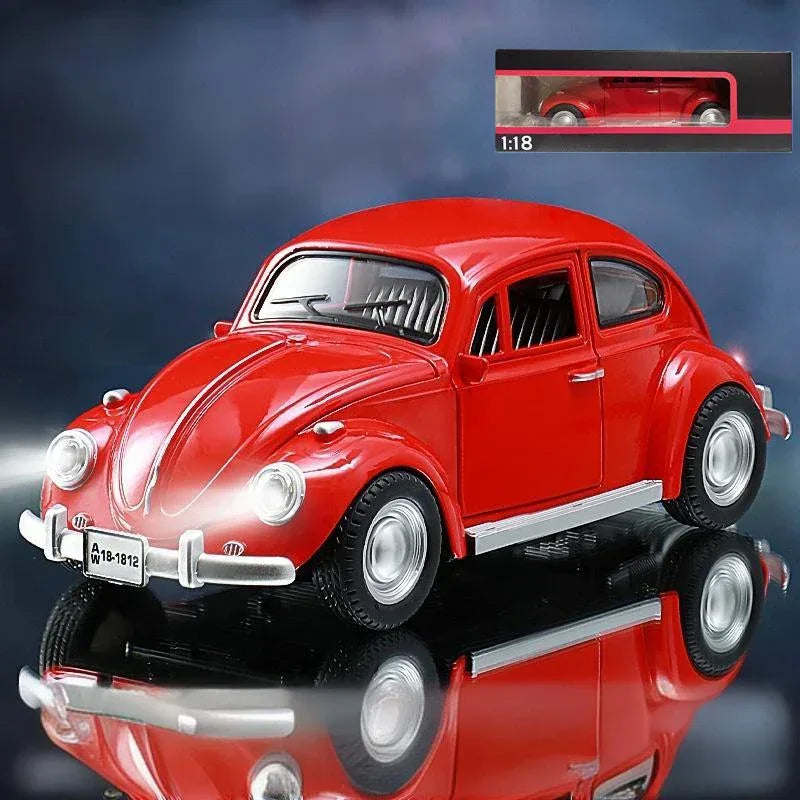 1:18 Diecast Car Volkswagen Beetle 1955 Pull Back With Sound For Kids - ToylandEU