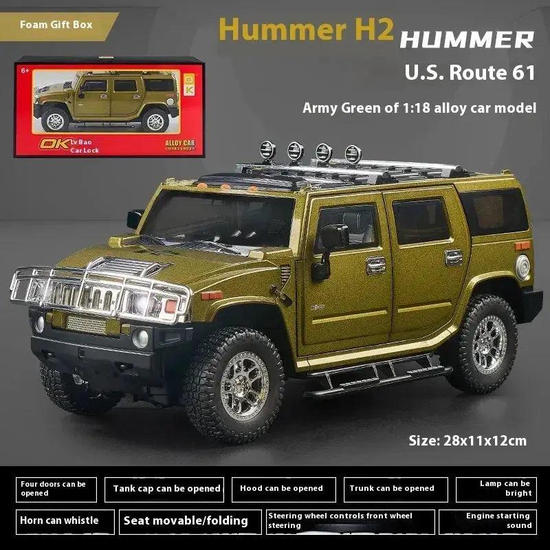  1 18 Diecast Hummer H2 Alloy Pull Back Off Road Car -  ToylandEU™