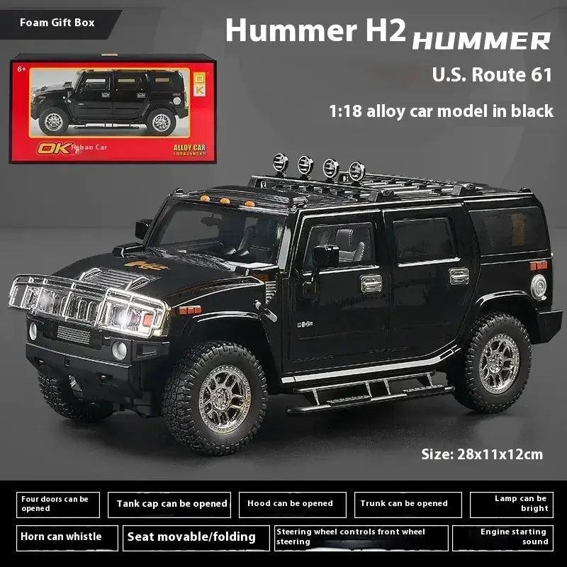  1 18 Diecast Hummer H2 Alloy Pull Back Off Road Car -  ToylandEU™