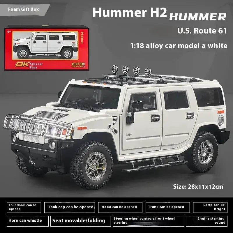  1 18 Diecast Hummer H2 Alloy Pull Back Off Road Car -  ToylandEU™