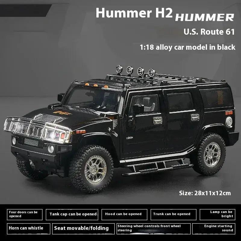  1 18 Diecast Hummer H2 Alloy Pull Back Off Road Car -  ToylandEU™
