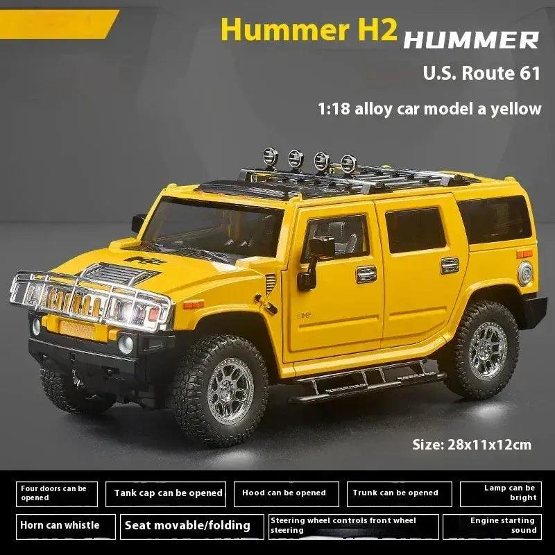  1 18 Diecast Hummer H2 Alloy Pull Back Off Road Car -  ToylandEU™