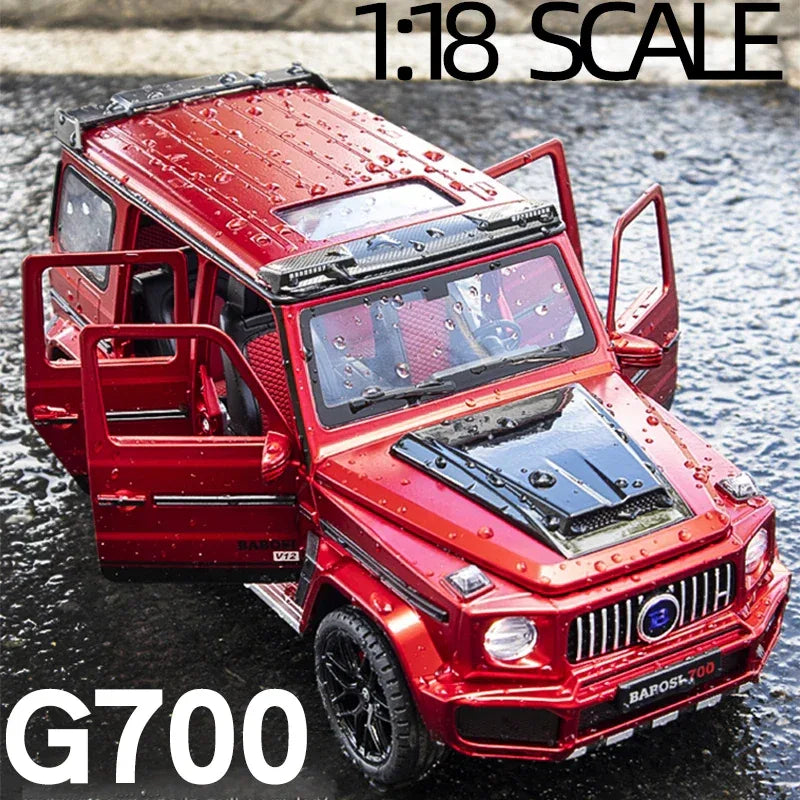 1:18 Diecast Mercedes G700 SUV Toy Car Alloy Metal PullBack Doors Open Sound - ToylandEU