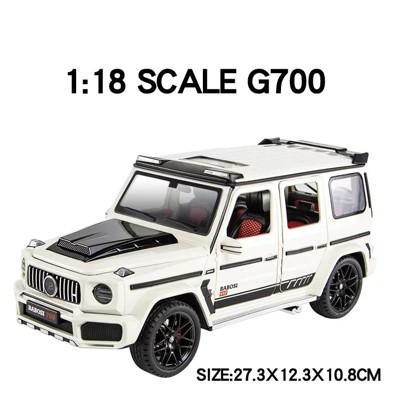 1:18 Diecast Mercedes G700 SUV Toy Car Alloy Metal PullBack Doors Open Sound - ToylandEU
