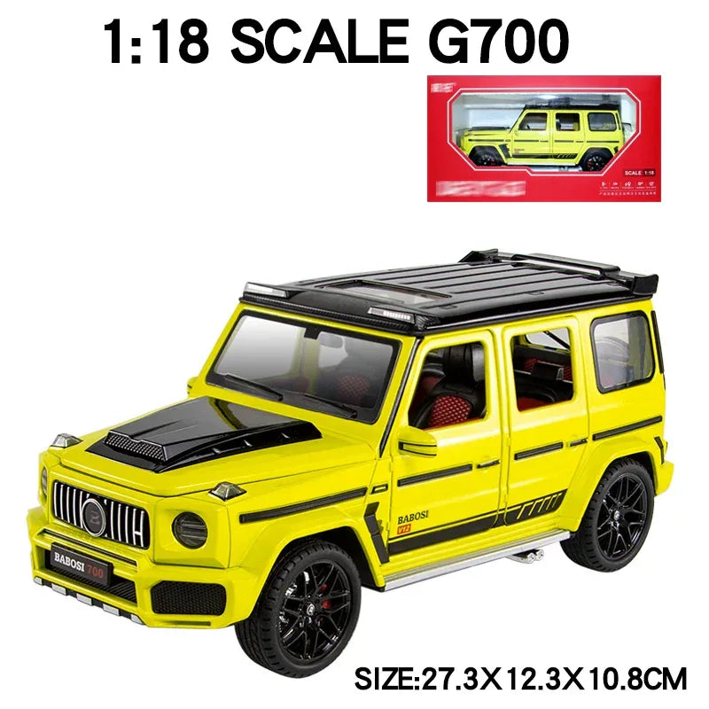 1:18 Diecast Mercedes G700 SUV Toy Car Alloy Metal PullBack Doors Open Sound - ToylandEU