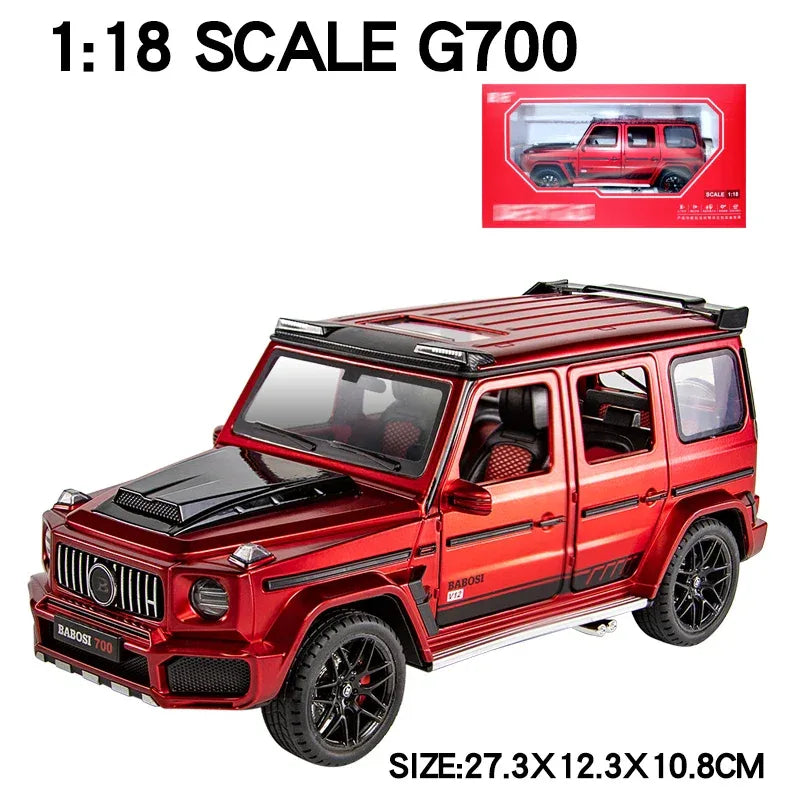 1:18 Diecast Mercedes G700 SUV Toy Car Alloy Metal PullBack Doors Open Sound - ToylandEU