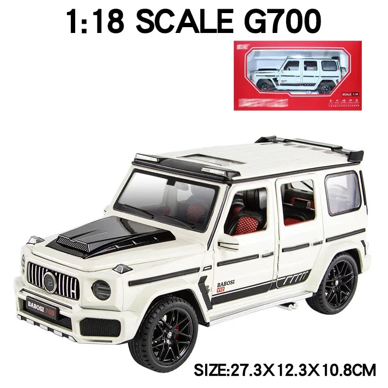 1:18 Diecast Mercedes G700 SUV Toy Car Alloy Metal PullBack Doors Open Sound - ToylandEU