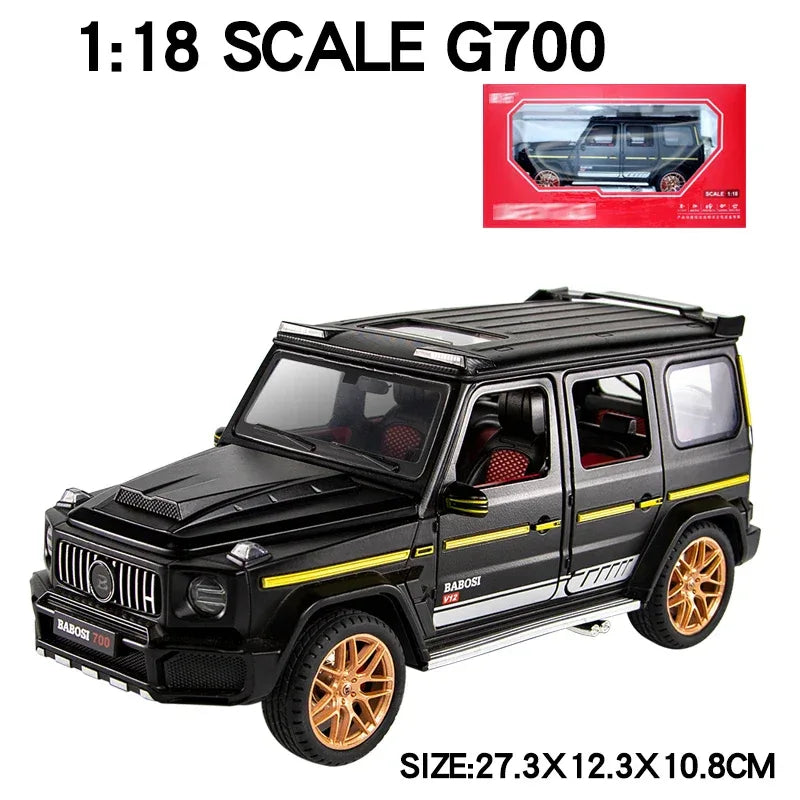 1:18 Diecast Mercedes G700 SUV Toy Car Alloy Metal PullBack Doors Open Sound - ToylandEU