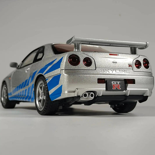  1 18 Diecast Nissan GTR R34 Alloy Car With Sound Light -  ToylandEU™