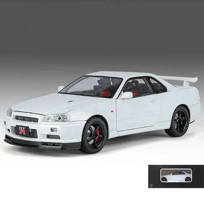 1 18 Diecast Nissan GTR R34 Alloy Car With Sound Light -  ToylandEU™