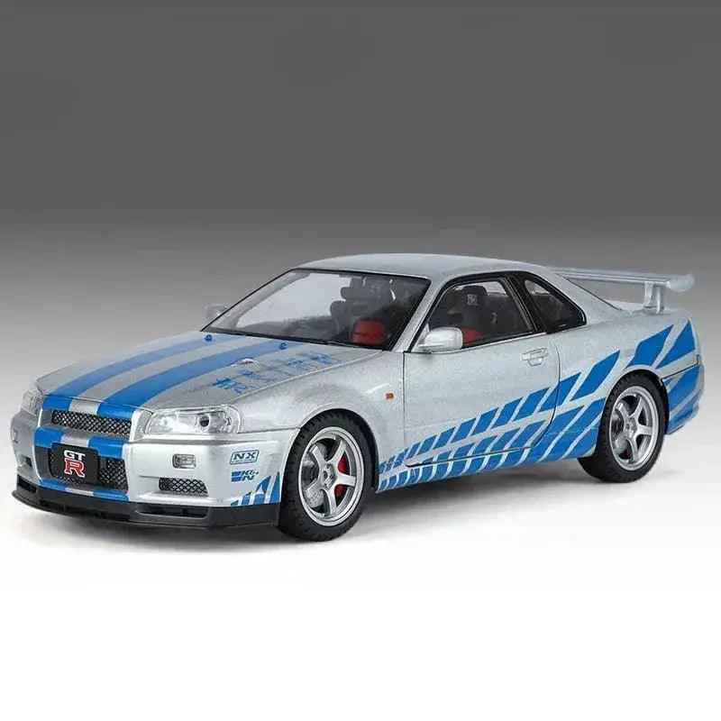  1 18 Diecast Nissan GTR R34 Alloy Car With Sound Light -  ToylandEU™