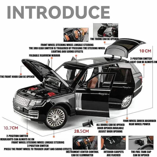  1 18 Land Rover Range Rover Metal Plastic Sound Light Model -  ToylandEU™