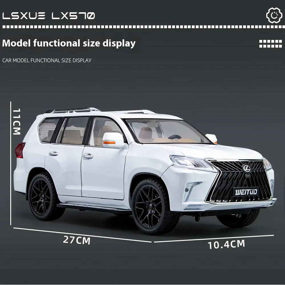 1:18 Lexus LX570 Diecast Metal Alloy Off Road SUV Model - ToylandEU