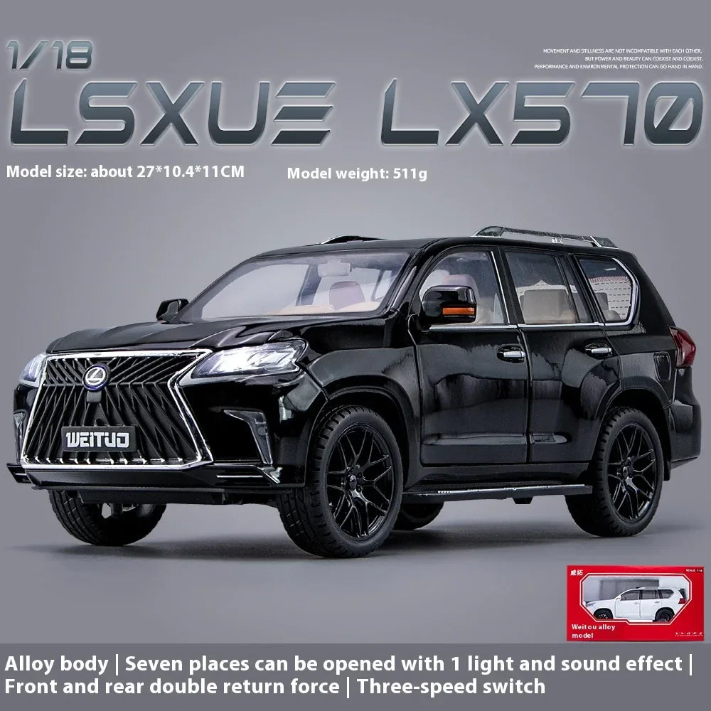 1:18 Lexus LX570 Diecast Metal Alloy Off Road SUV Model - ToylandEU