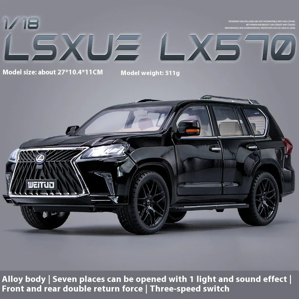 1:18 Lexus LX570 Diecast Metal Alloy Off Road SUV Model - ToylandEU