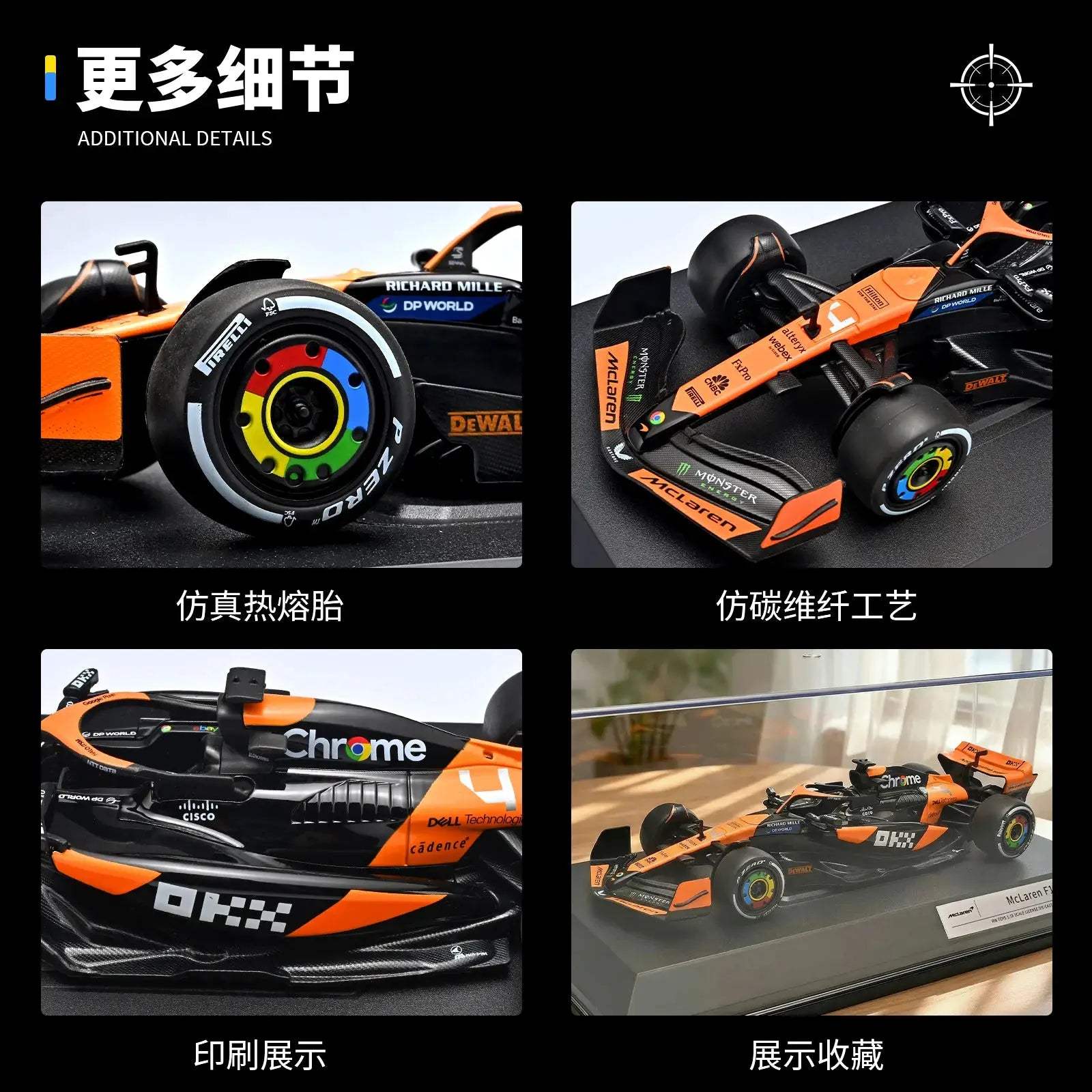  1 18 McLaren F1 Diecast Model Lando Norris Collectible -  ToylandEU™