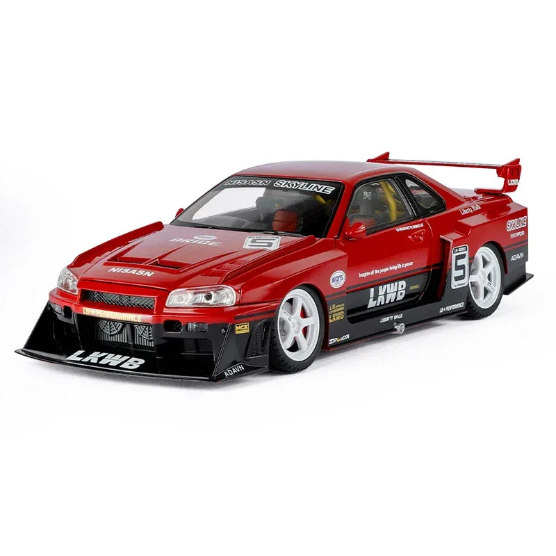 1:18 Nissan GTR Skyline S15 Diecast Metal Car With Sound And Light - ToylandEU
