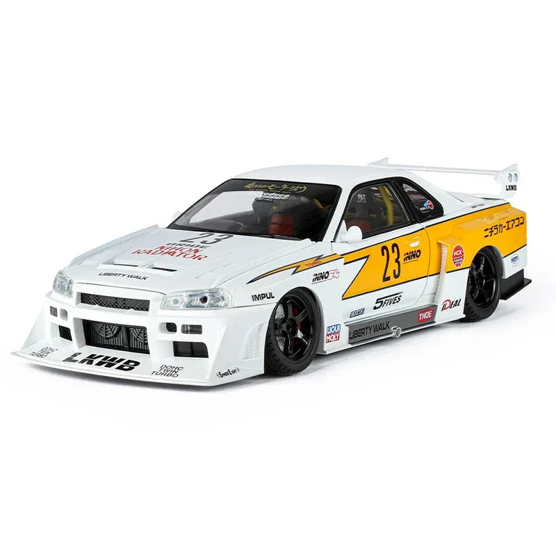 1:18 Nissan GTR Skyline S15 Diecast Metal Car With Sound And Light - ToylandEU